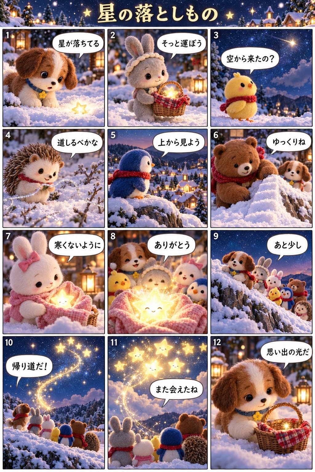 星の落としもの・12コママンガの原画